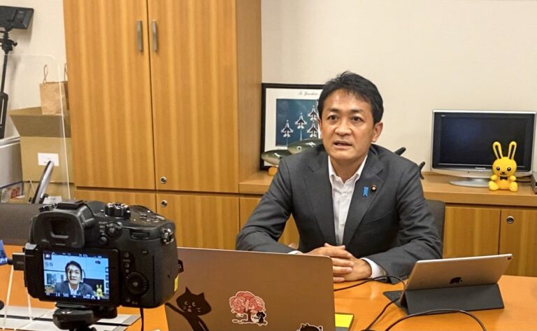 玉木代表が北海道連定期大会にオンラインで出席し挨拶