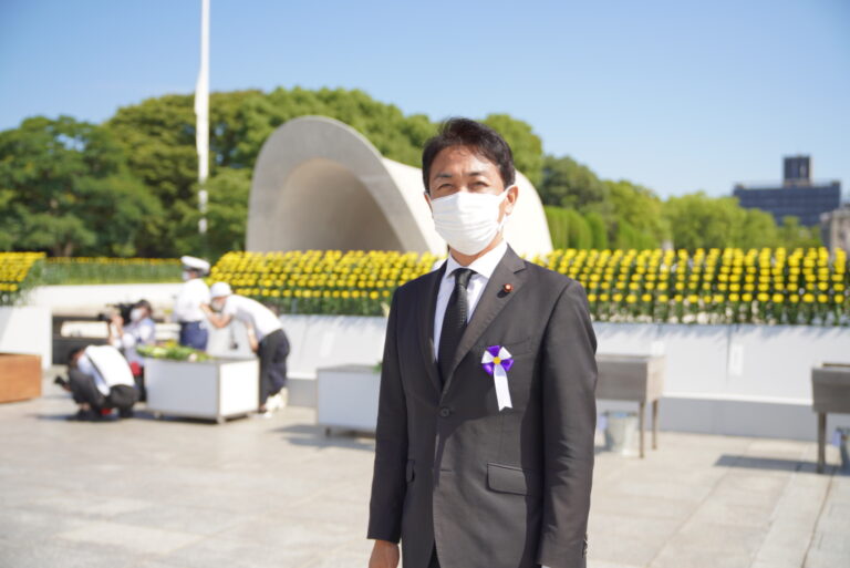 【広島】玉木代表が広島市原爆死没者慰霊式並びに平和祈念式に参列