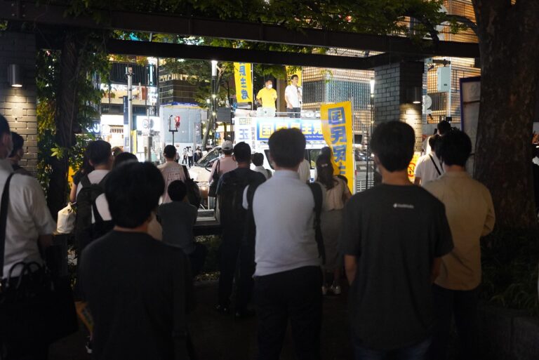 【東京】「明るく希望の持てる未来を皆さんと一緒につくっていきたい」玉木代表が数寄屋橋交差点で演説
