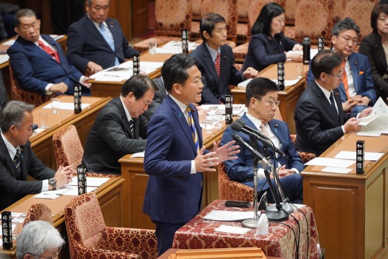 【衆予算委】田中けん議員が能登半島地震の被災者支援策について質疑