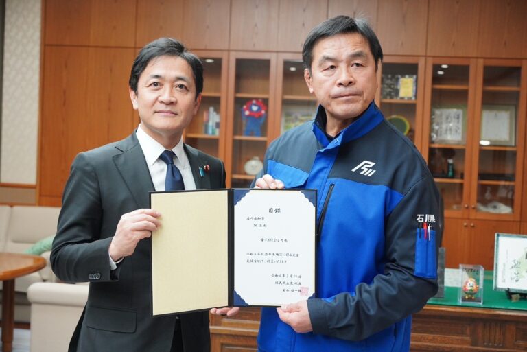 【災害対策】玉木代表が馳浩石川県知事と令和6年能登半島地震対策について意見交換
