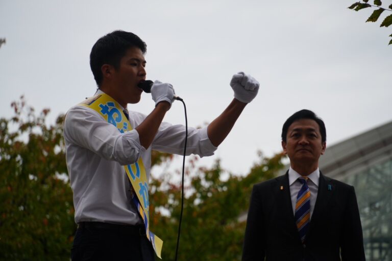 【石川1区・おだけかい】「皆様の想いを届けるための選挙にする」おだけかい候補が玉木代表と街頭演説