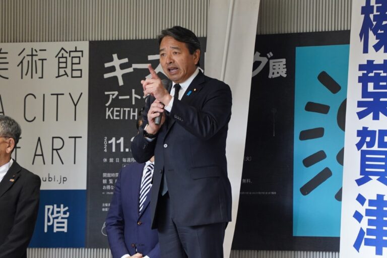 【静岡】「政策に期待している国民を馬鹿にすることは許さない」榛葉幹事長が静岡駅前で街頭演説