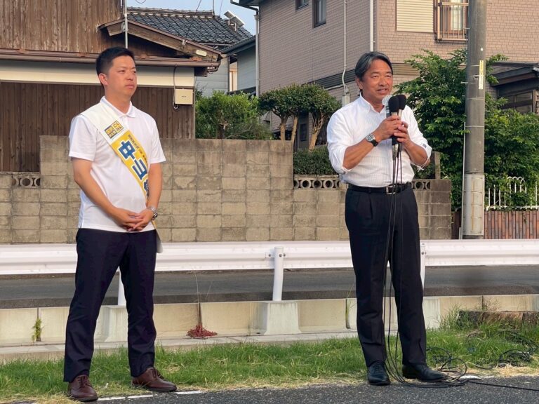 【鳥取県•島根県・中山集】「国民の懐を豊かにする、この夏を日本の政治を変える夏にしよう！」榛葉幹事長が島根県安来市で演説