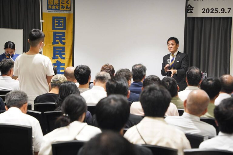 【神奈川】「党員サポーターの皆さんと、もっと一緒に戦うべきだった」全国キャラバンで玉木代表が挨拶