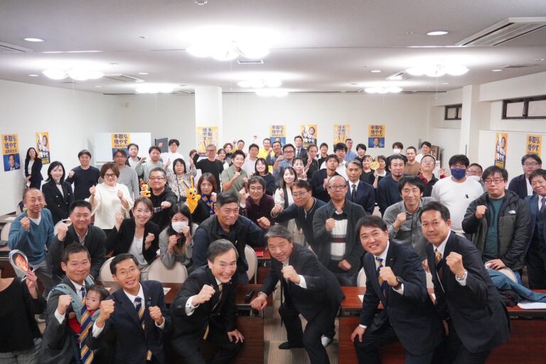 【佐賀】「一生懸命働いて税金を払っている中間層に報いたい」榛葉幹事長が全国キャラバンで講演