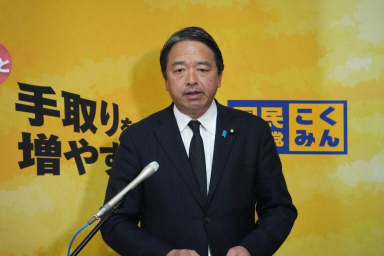 国民民主党 榛葉賀津也幹事長ぶら下がり会見（2026年3月10日、自民党幹事長との会談を終えて）