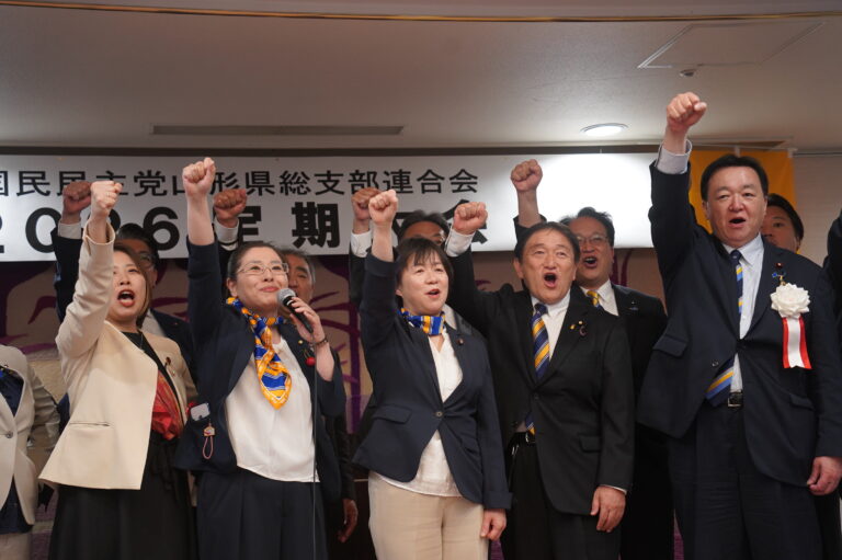 【山形】「地方の声を国政に」東北選出の国会議員4名が山形県で街頭演説